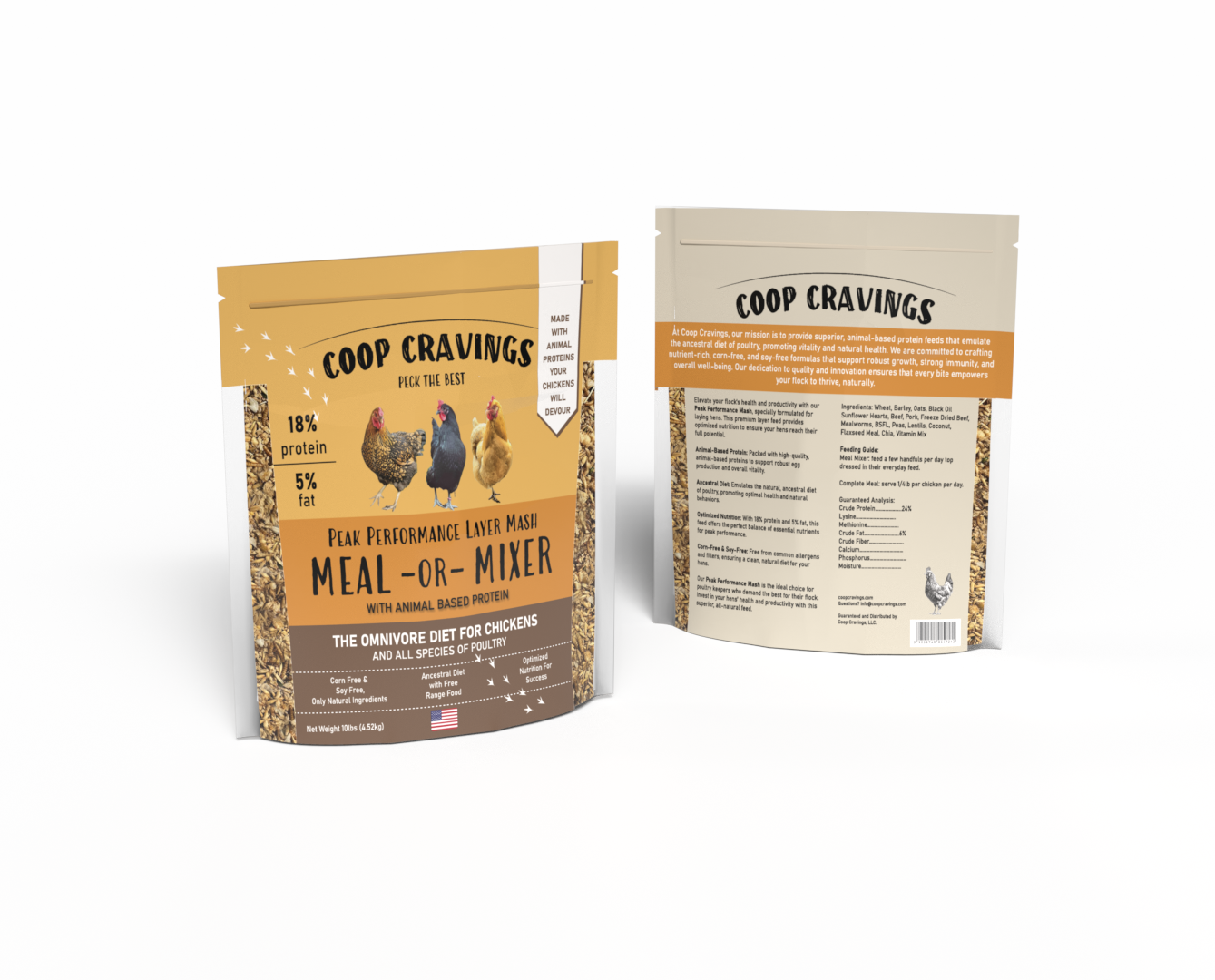 Coop Cravings Peak Performance Layer Mash Meal -Or- Mixer 10lb