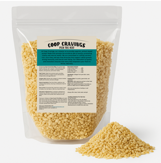 Coop Cravings Coop Crunch Pork Bites Treats For Chickens 3lb